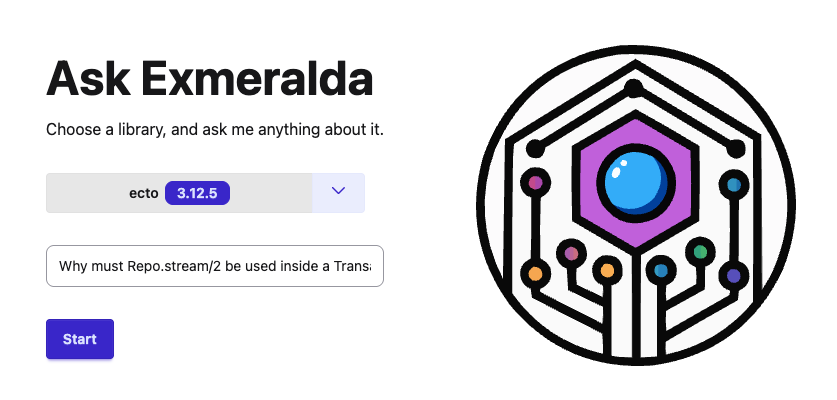 Exmeralda.chat: first question